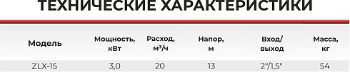 Насос самовсасывающий центробежный ZLX-15-10